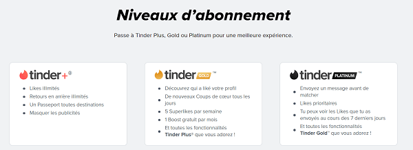 abonnement tinder