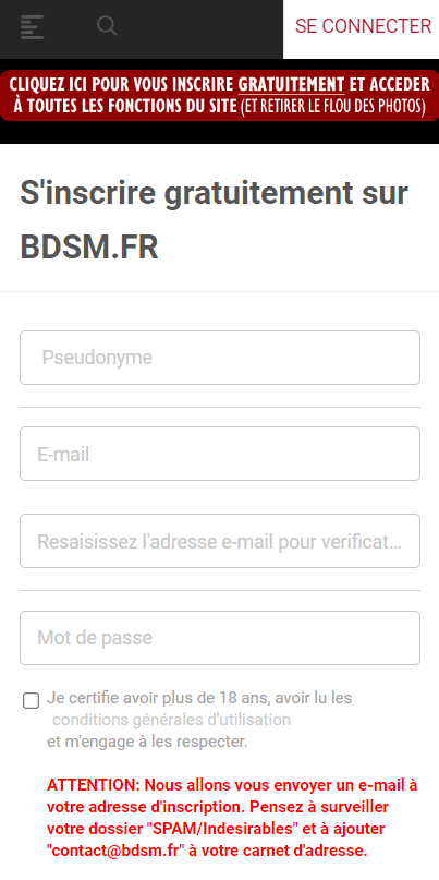 formulaire inscription bdsm fr